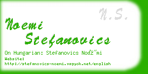 noemi stefanovics business card